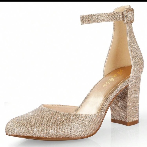 Ankis Closed Toe Heels 3” Womens Heels Closed Round Toe Chunky Block Pumps Shoes - Picture 3 of 5